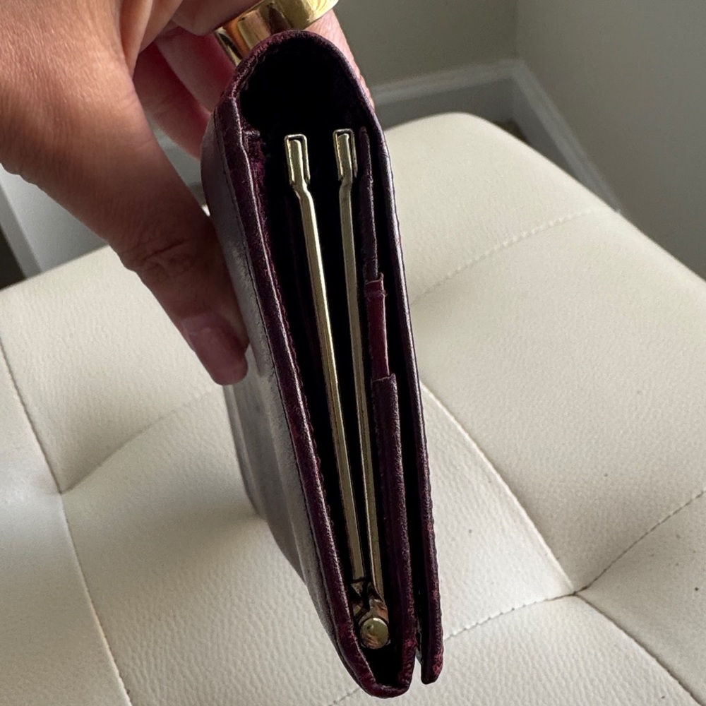 Givenchy Vintage Burgundy Leather Long Wallet - Picture 4 of 12